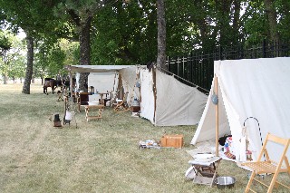 Setting up camp